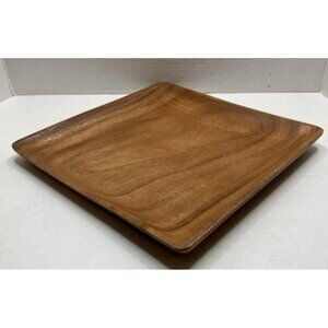 Monkey Pod Wooden Square Plate Tray Philippines 11.75"  MCM